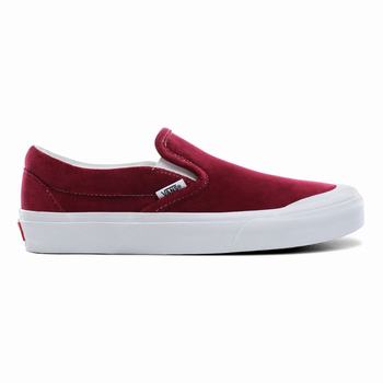 Damske Tenisky Vans Velvet Classic Slip-On TC Červené/Biele VA76OFPWI